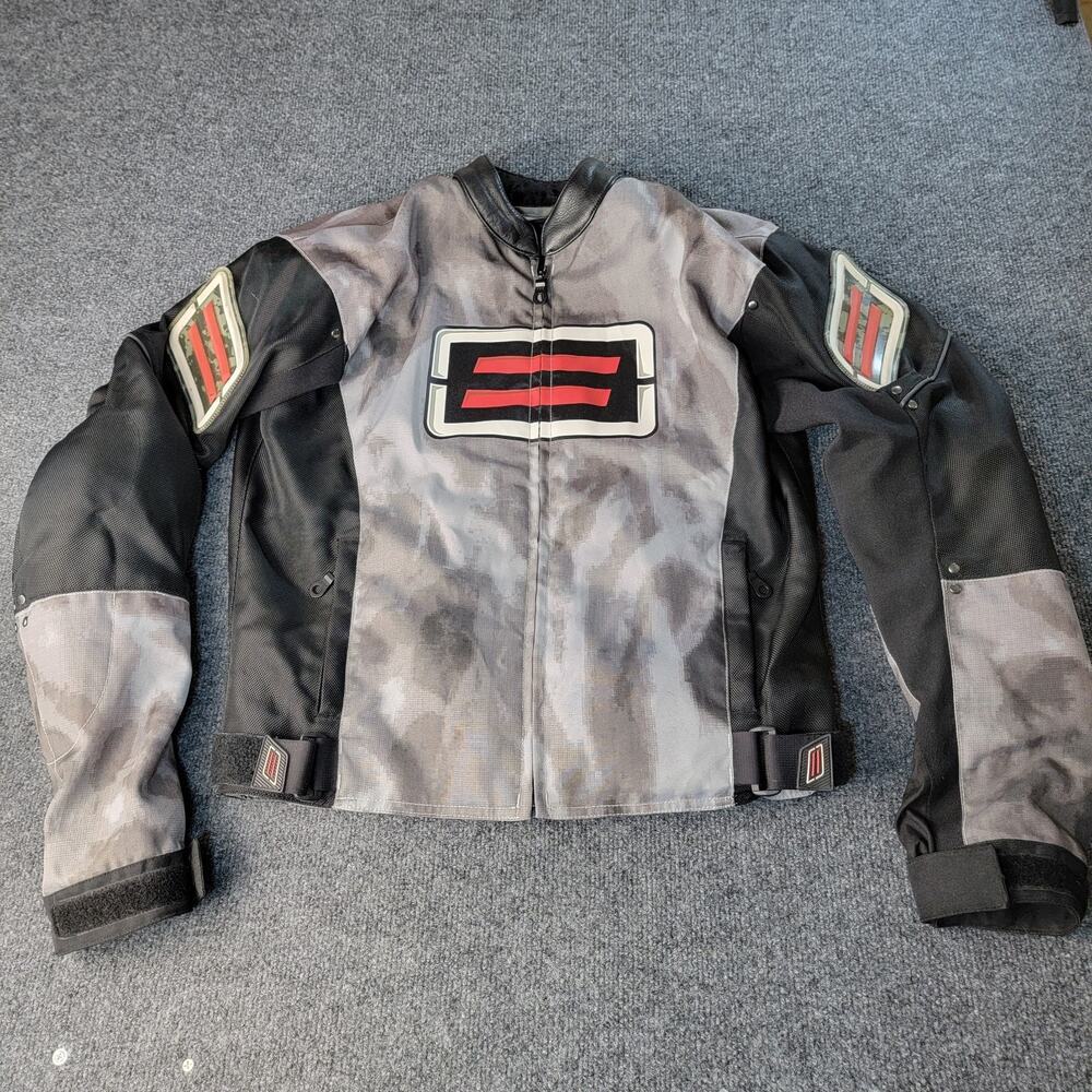 Shift ST Motorcycle Riding Jacket Sz Small Gray Camo Protective Armor Moto Gear